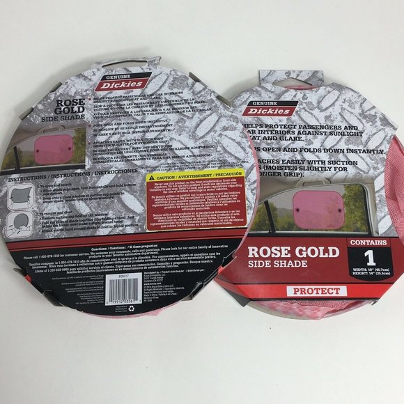 Genuine Dickies Side Window Sun Shade Car Passenger Protection Pink Rose Gold - Picture 10 of 12